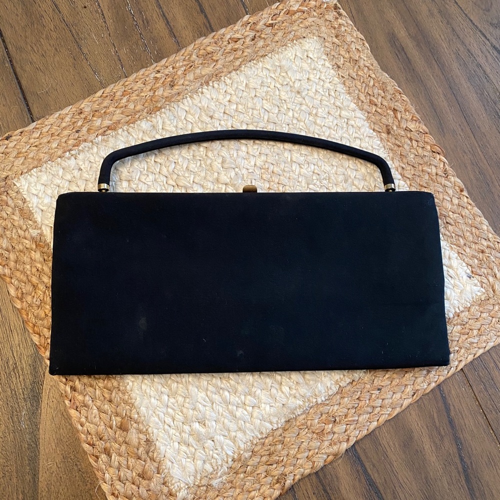 After Five Vintage Black Top-Handle Evening Purse / Clutch